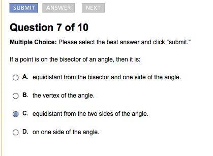 What's a bisector again? I think it's C...-example-1