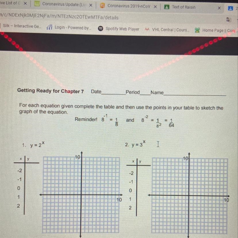 For each equation given complete the table and then use the points in your table to-example-1