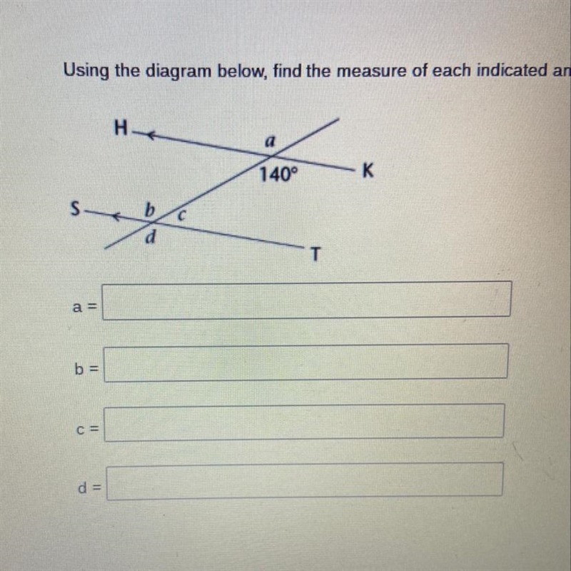 Using the diagram below, find the measure of each indicated angle.-example-1