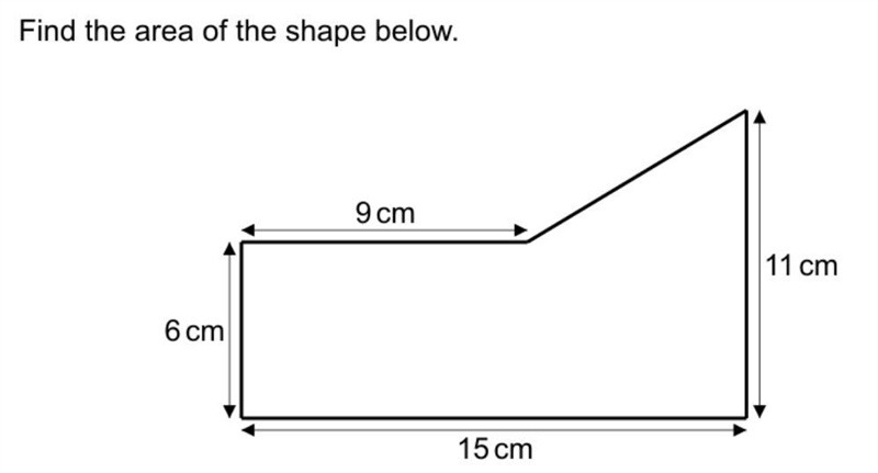 Find the area of the shape below please. (:-example-1