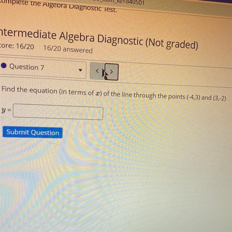 Please help! find the equation (in terms of x) of the line through the point (-4,3) and-example-1