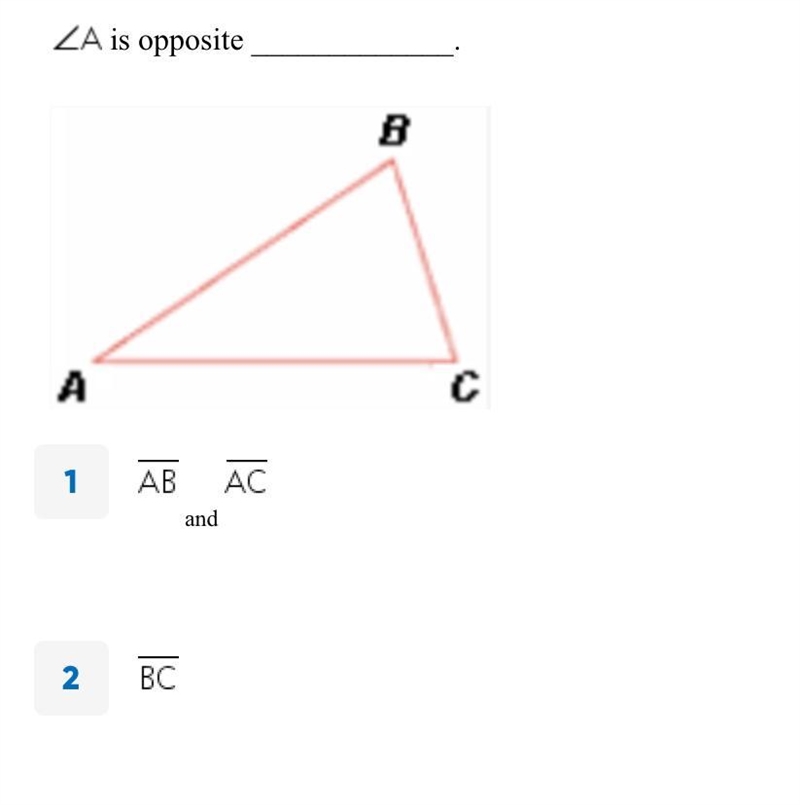 A is opposite _________???-example-1