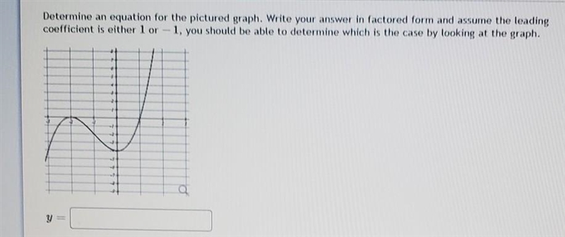 Determined an equation for the pictured graph​-example-1