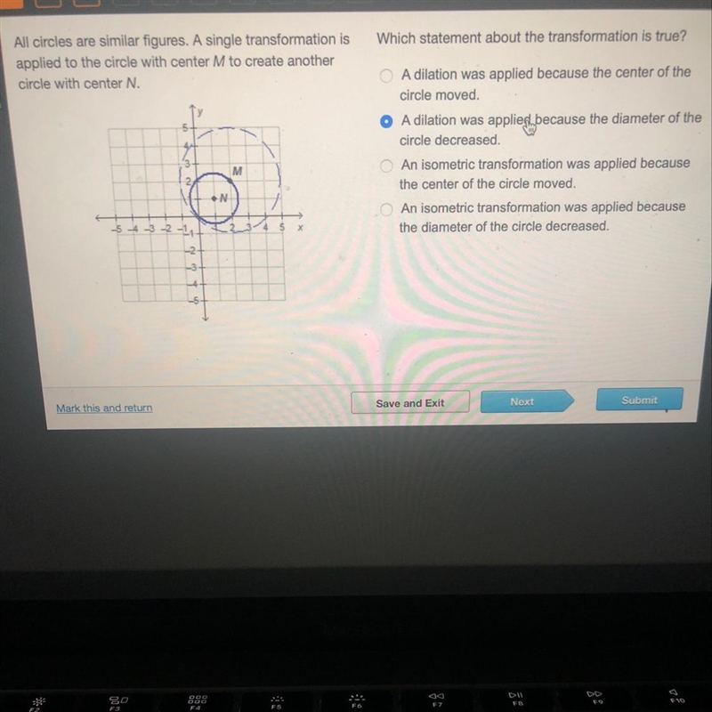 All circles are similar figures. A Single transformation is applied to the circle-example-1