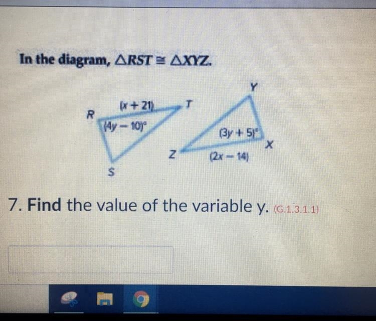 Find the value of the variable of Y-example-1