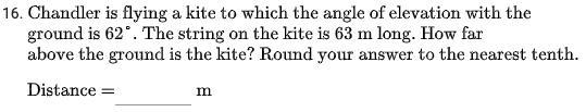 You do not have to solve. Just please draw a triangle with the numbers on it. I am-example-1