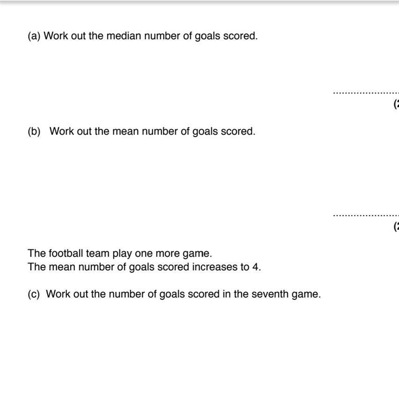 How to do this question c. I know how to do b and a​ 6,0,3,2,2,5 that they scored-example-1