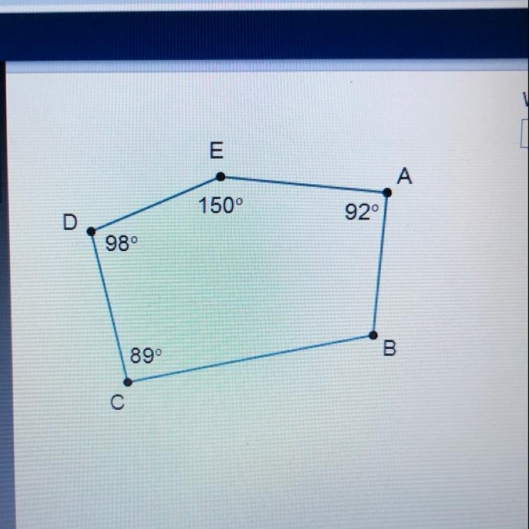 What is the measure of ZB of the pentagon?-example-1