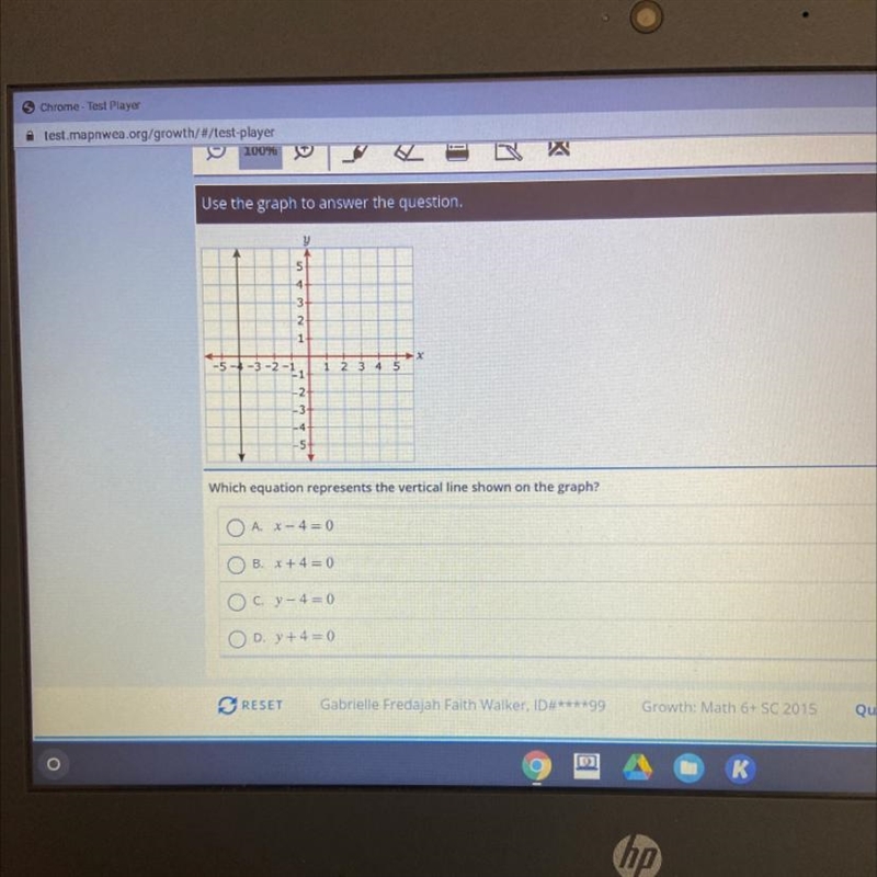 A. x-4=0 b. x+4=0 c. y-4=0 d. y+4=0-example-1