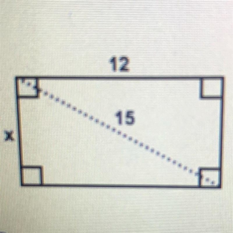 6. Find the value of x. Use the Pythagorean theorem to solve. Round if necessary.-example-1