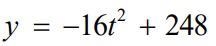 The function above models the height, y, in feet of a stone t seconds after it is-example-1