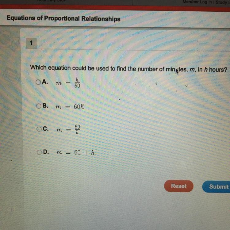 PLEASE HELP !!!!!!!!!! Which equation could be used to find the number of minutes-example-1