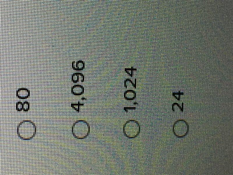 If b=5, then 4^1•4^b is equal to?-example-1