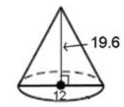 Find the volume of the figure below. A. 123.03 units^3 B. 738.90 units^3 C. 234.96 units-example-1