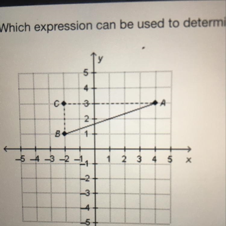 Which expression can be used to determine the length of segment AB?-example-1