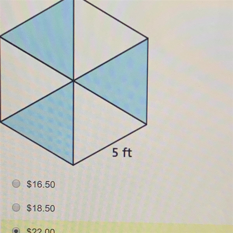 You are buying fabric to make a patio umbrella in the shape of a regular hexagon, as-example-1