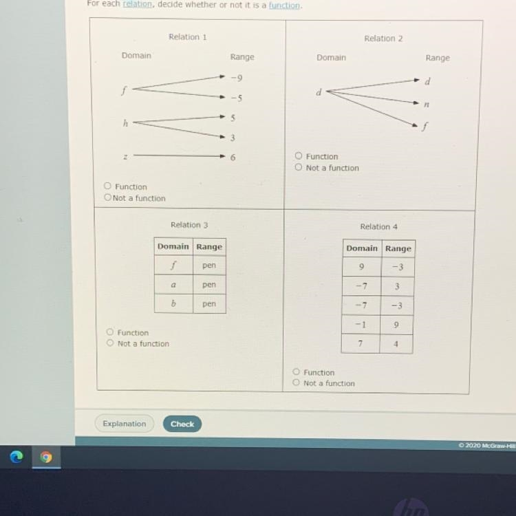 Decide wether or not if these are functions-example-1