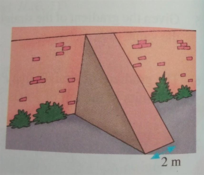 HELP ME PLEASE!! The cross section area of a brick wall that is shaped as right-angled-example-1