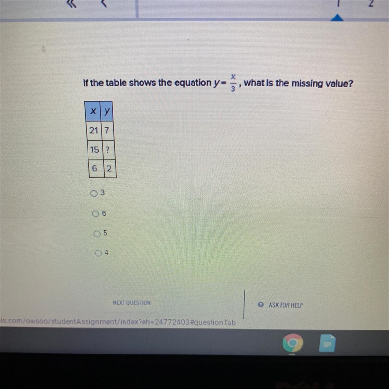 Please help!!!!!! If the table shows the equation yo , what is the missing value? X-example-1