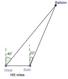 PLEASE HELP! Two weather tracking stations are on the equator 165 miles apart. A weather-example-1