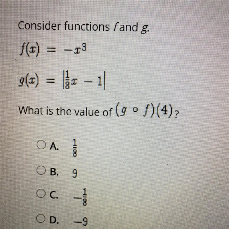 Consider function f and g-example-1