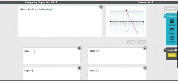 What is the slope shown of the line shown-example-1