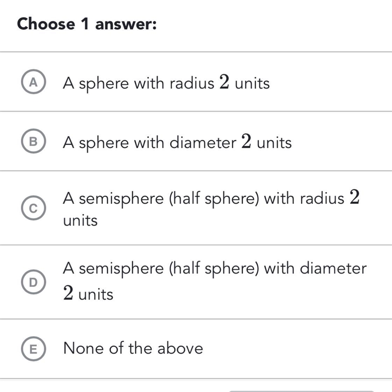 What solid 3D object is produced by rotating the circle about line m?-example-1