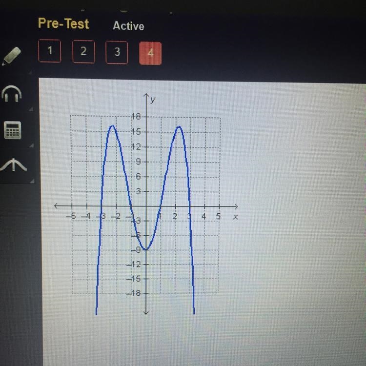 Which is a y-intercept of the graphed function? (-9.0) (-3.0) (0, -9) (0.-3)-example-1