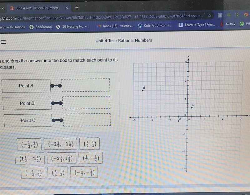 Drag and drop the answer into the box to match each point to its coordinates. ​-example-1