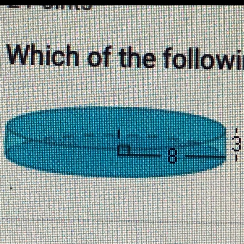 Which is the surface are of the right cylinder below? A. 176 pi units^2 B. 144 pi-example-1