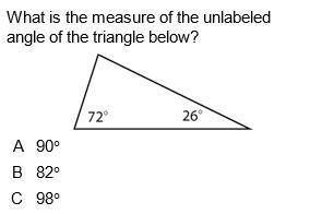 Answers: 82 degrees 98 degrees 67 degrees 90 degrees-example-1