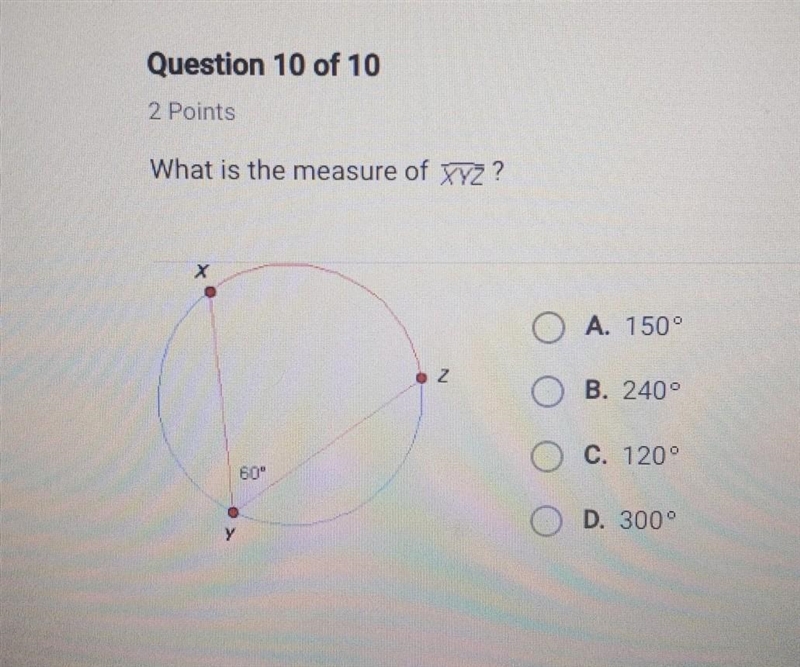 What is the measure of XYZ​-example-1