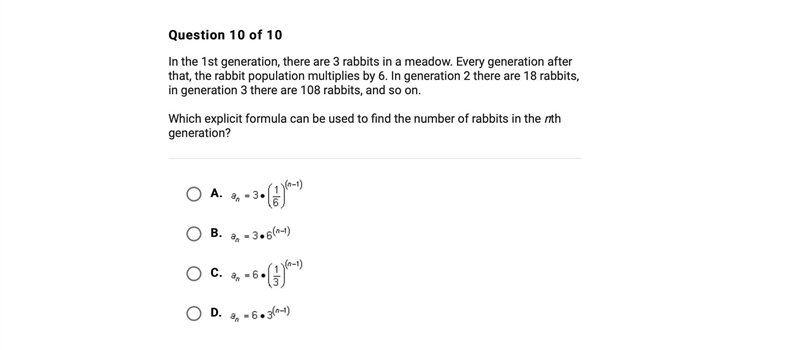 Which explicit formula can be used to find the number of rabbits in the nth generation-example-1