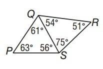 Find the longest segment △QRS.-example-1