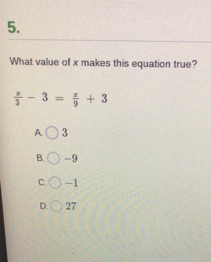 What value of x makes this equation true? Pl help fast thank you-example-1