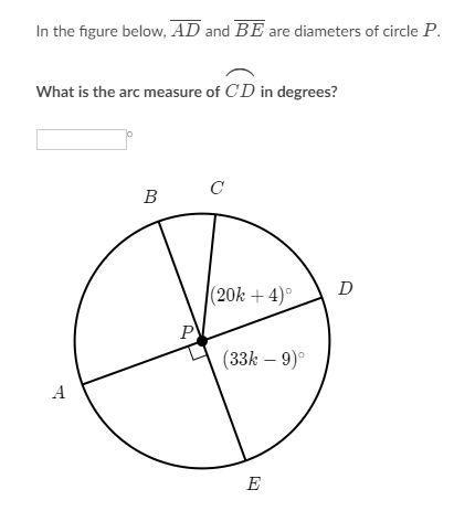 What is the arc measure of CD in degrees?-example-1