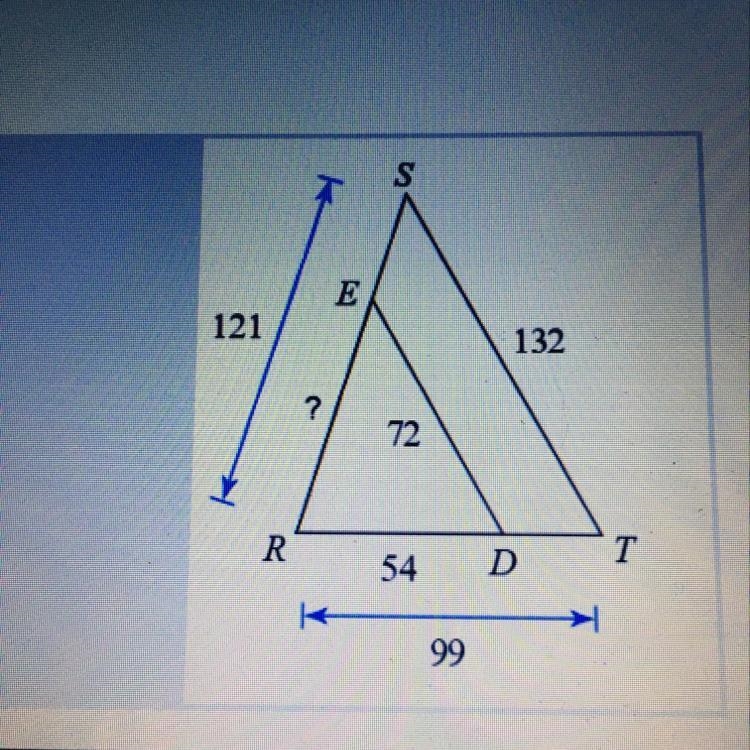 Find the length of RE-example-1