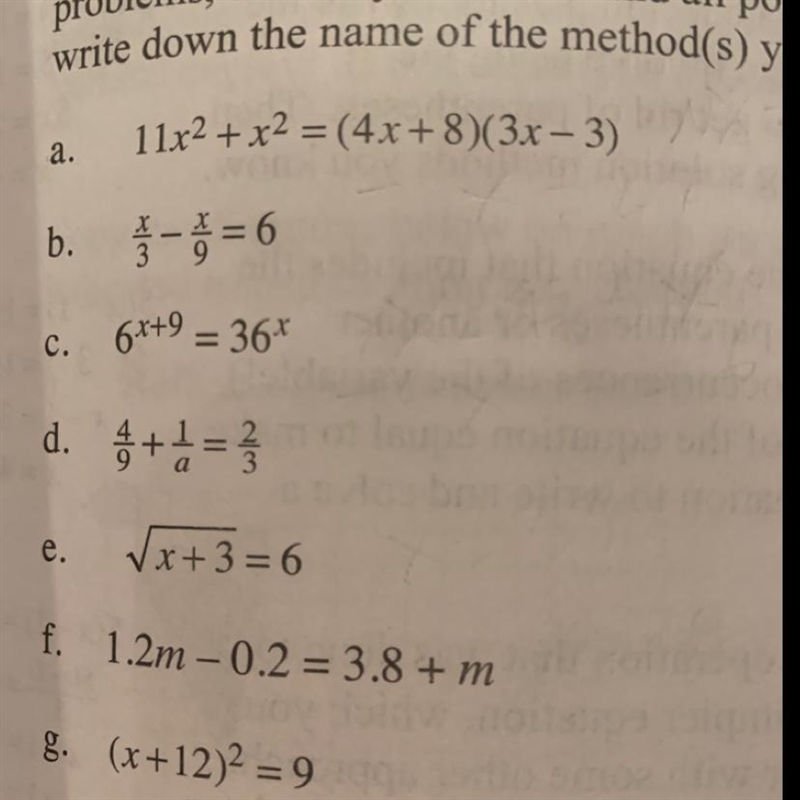 ALGEBRA 1 HW< please help to give explanations-example-1