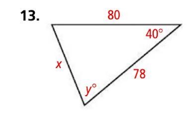 Use the Law of Cosines to find y. Round to the nearest tenth. x = 54.1 Please show-example-1