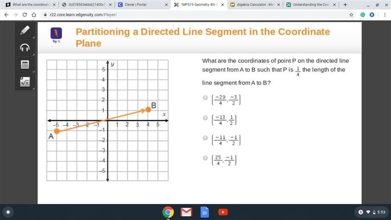 What are the coordinates of point P on the directed line segment from A to B such-example-1