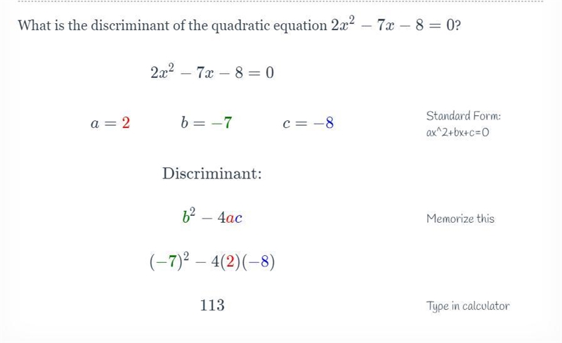 Hi can someone tell me how is the answer 113?? how do i type it in the calculator-example-1