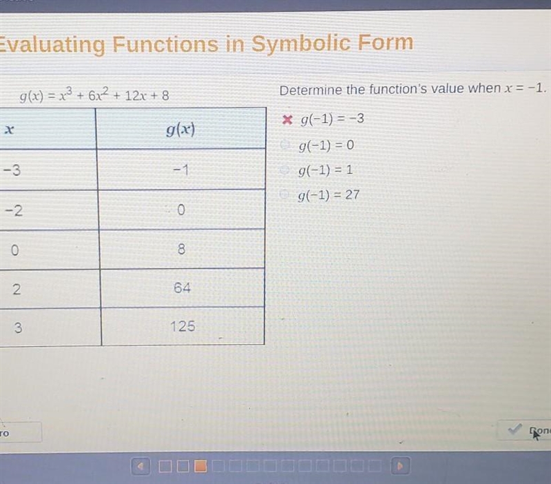 Determine the functions value when x=-1​-example-1