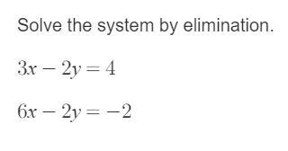 Solve the system by elimination-example-1