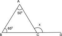 In the figure shown, what is the measure of angle x? (5 points) 115 degrees 130 degrees-example-1