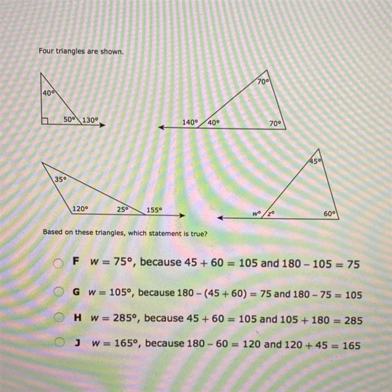 Four triangles are shown-example-1