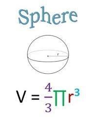 Pls show work Use the following formula to solve for volume of a sphere What is the-example-1