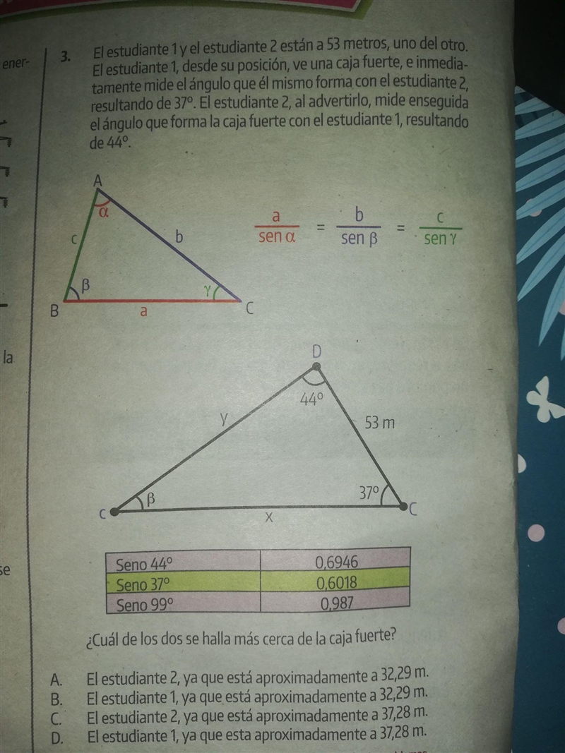 Ayuda es para mañana El estudiante 1 y el estudiante 2 están a 53 metros, uno del-example-1