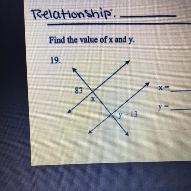 Find the value of x and y.-example-1