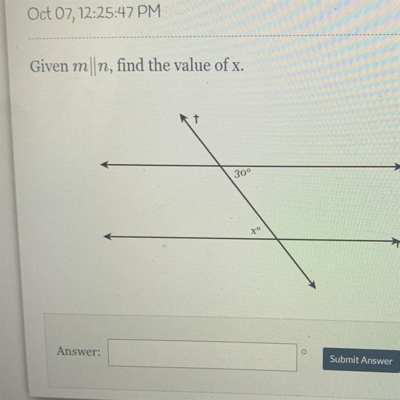 Given m ll n find the value of x.-example-1