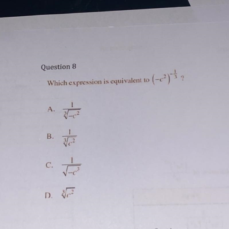 PLEASE HELP FAST ILL GIVE BRIANLIST AND EXTRA POINTS! What expression is equivalent-example-1